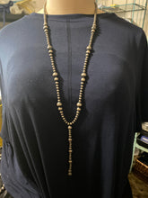 ￼30 inch mixed Navajo pearl bead necklace multi size beads with a 5 inch drop!