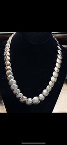 "Sterling Silver Pillow Bead necklace"