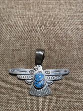 Thunderbird Pendant created with sterling silver and Golden hill turquoise