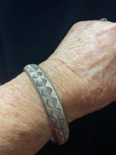Sterling silver diamond cut bangle bracelet!