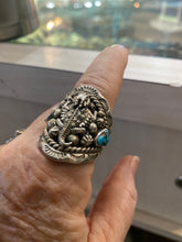 Large Sterling Silver Horned Toad ring 11.5 ring