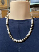 Freshwater pearls and Navajo pearls 20 inches 8 mm beads with a 3 inch extender!