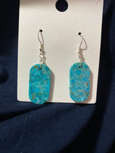 Amazingly simple Turquoise slab earrings