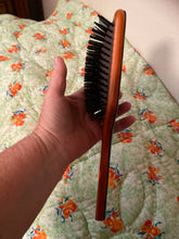 Tooled Leather Turquoise Hair Brush