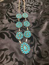 The Sleeping Beauty zuni 7 cluster Turquoise choker