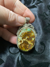 Medium Royston turquoise pendant with tons of good matrix
