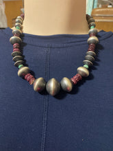 Purple Spiny, oyster, turquoise, disc, and Navajo pearls 20 inches long