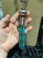 Long Navajo Pearl Rosary necklace with tassel