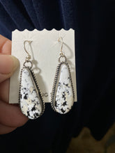 “The speckles” dangle white Buffalo earrings