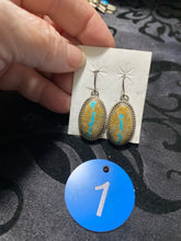 Kingman Ribbon Turquoise dangle earrings