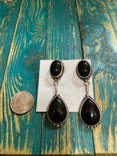 Large Black Onyx Drop Earrings