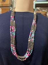 The cotton candy 24 inch multi strand necklace