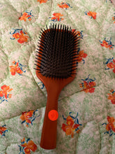 Tooled Leather Turquoise Hair Brush