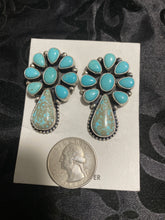 #8 turquoise Peacock earrings