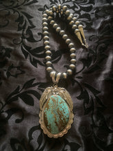 “The Big Jane” Huge Single Stone Necklace. This necklace comes with a set of Navajo Pearls!
