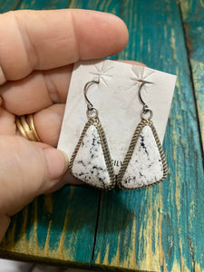 "White Buffalo Pie piece" earrings