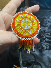Vintage beaded leather Bolo