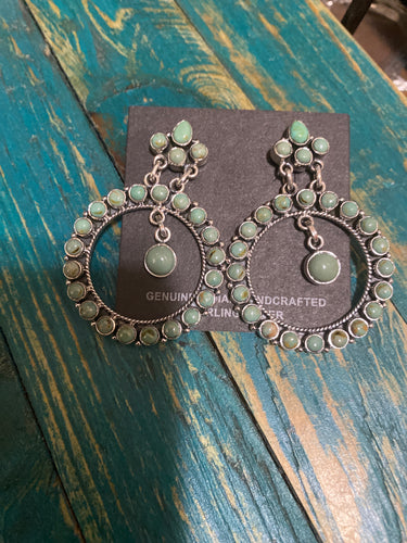 Snake eye Kingman Turquoise earrings