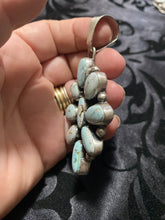 Dry Creek turquoise cluster Pendant with nine stones “ The Truly”