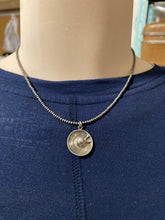 Sterling silver 2MM 16 inch Navajo Pearl necklace with a sombrero pendant ￼