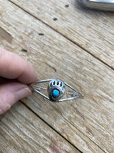 Sterling silver bear claw baby bracelet