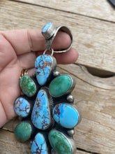 Outstanding Large Golden Hill and Royston Turquoise pendant