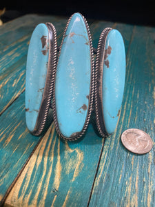 Massive Turquoise 3 stone Bracelet