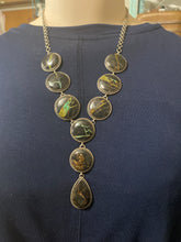 The 8 round blackjack Stones with one teardrop stone in this Trophy necklace ￼