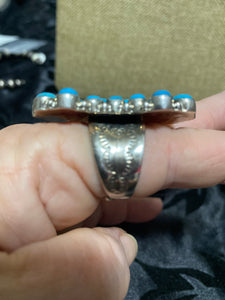 LONG TURQUOISE CLUSTER RINGS