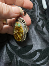 Medium Royston turquoise pendant with tons of good matrix