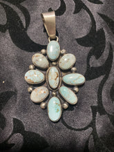 Dry Creek turquoise cluster Pendant with nine stones “ The Truly”