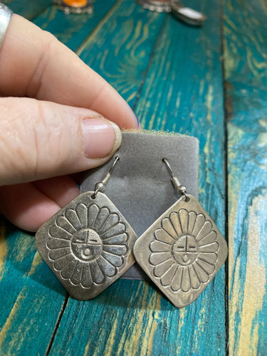 Sterling Silver Sun Face earrings