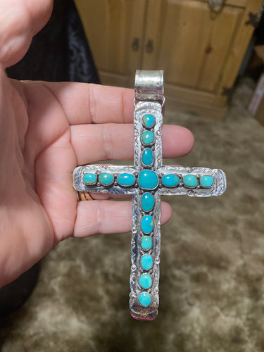 The Super Large kingman Turquoise Cross