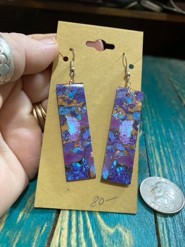 Purple Slab earrings