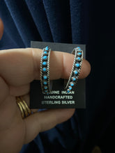 The Turquoise Snake Eyes hoops