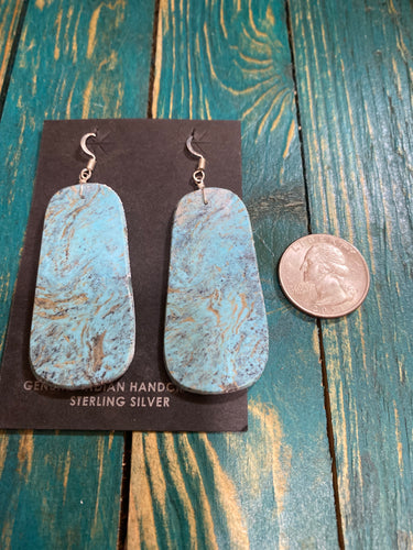 Kingman 3 inch slab earrings