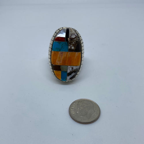 The brown inlay ring