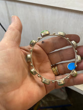 The dainty sterling Pixie Turquoise bangle bracelet