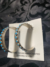Chester Charlie, feather turquoise earrings