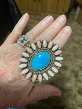 Pink CONCH AND TURQUOISE Ring