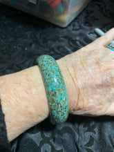 Speckled turquoise bangle