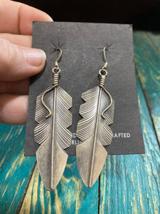 "The Sterling Silver Feather” earrings