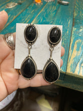 Large Black Onyx Drop Earrings