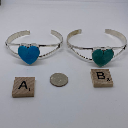 Turquoise Heart shaped  single stone bracelet