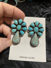 #8 turquoise Peacock earrings