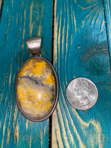 The Oval Bumble Bee Jasper Pendant #2