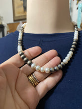 Freshwater pearls and Navajo pearls 20 inches 8 mm beads with a 3 inch extender!