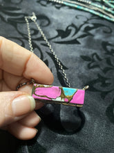 ￼Cotton candy bar necklace, sterling silver 16 inches