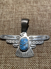 Thunderbird Pendant created with sterling silver and Golden hill turquoise