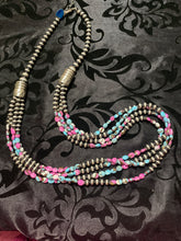 The cotton candy 24 inch multi strand necklace